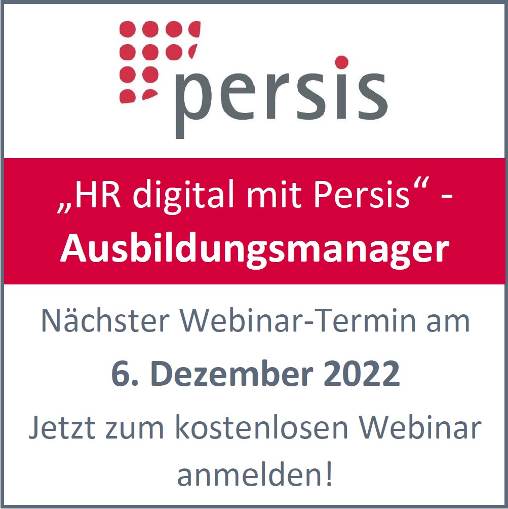 HR digital mit Persis - Ausbildungsmanager