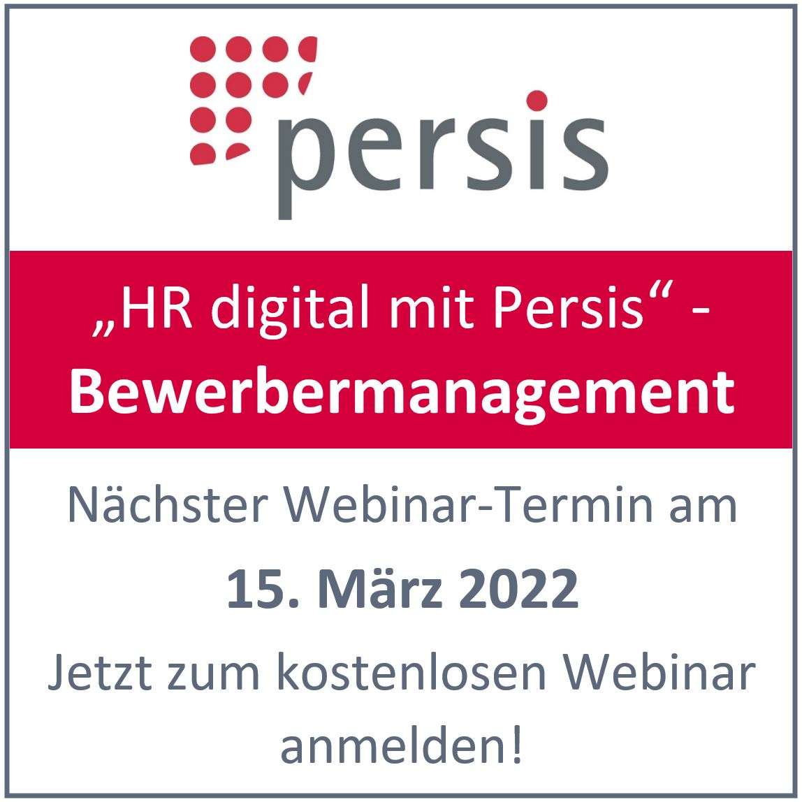 HR digital mit Persis - Bewerbermanagement